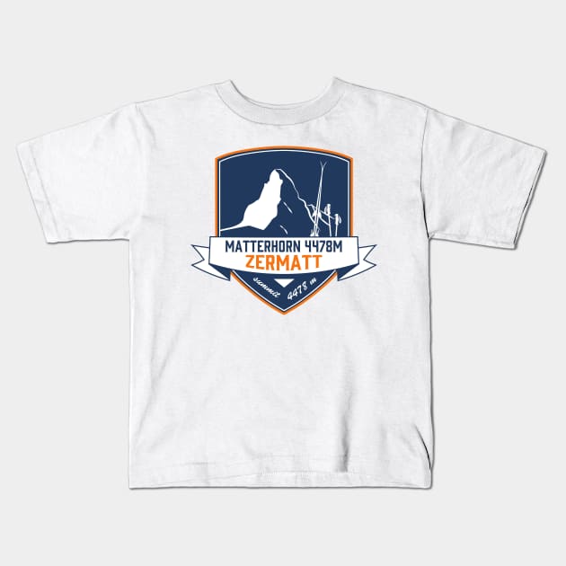 Matterhorn 4478m Kids T-Shirt by leewarddesign